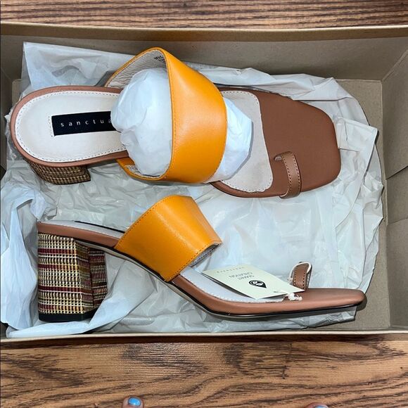 Sanctuary Women's Mustard and Chestnut Heels - Picture 1 of 2